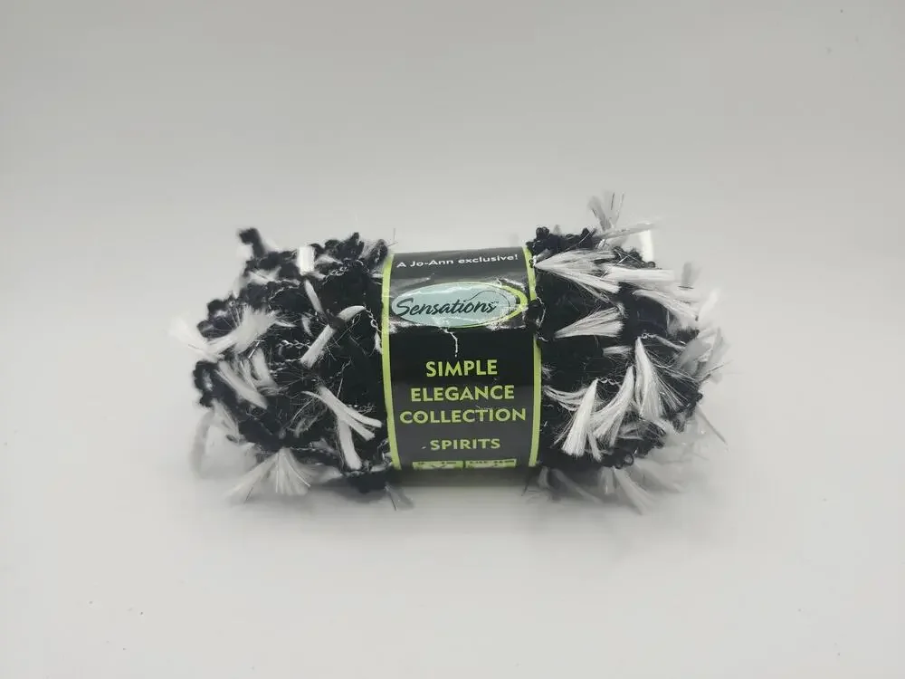 Sensations Simple Elegance Spirits Black Novelty Yarn 50g 60 yds Polyester Skein